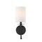 Z-Lite Ella 1 Light Wall Sconce, Matte Black & White 809-1S-MB - alternate 4